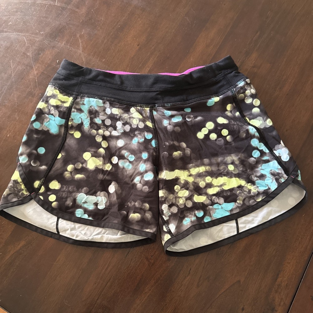 Girls Shorts Ivivva by Lululemon Size 14 Liner Relay Black Athletic Running